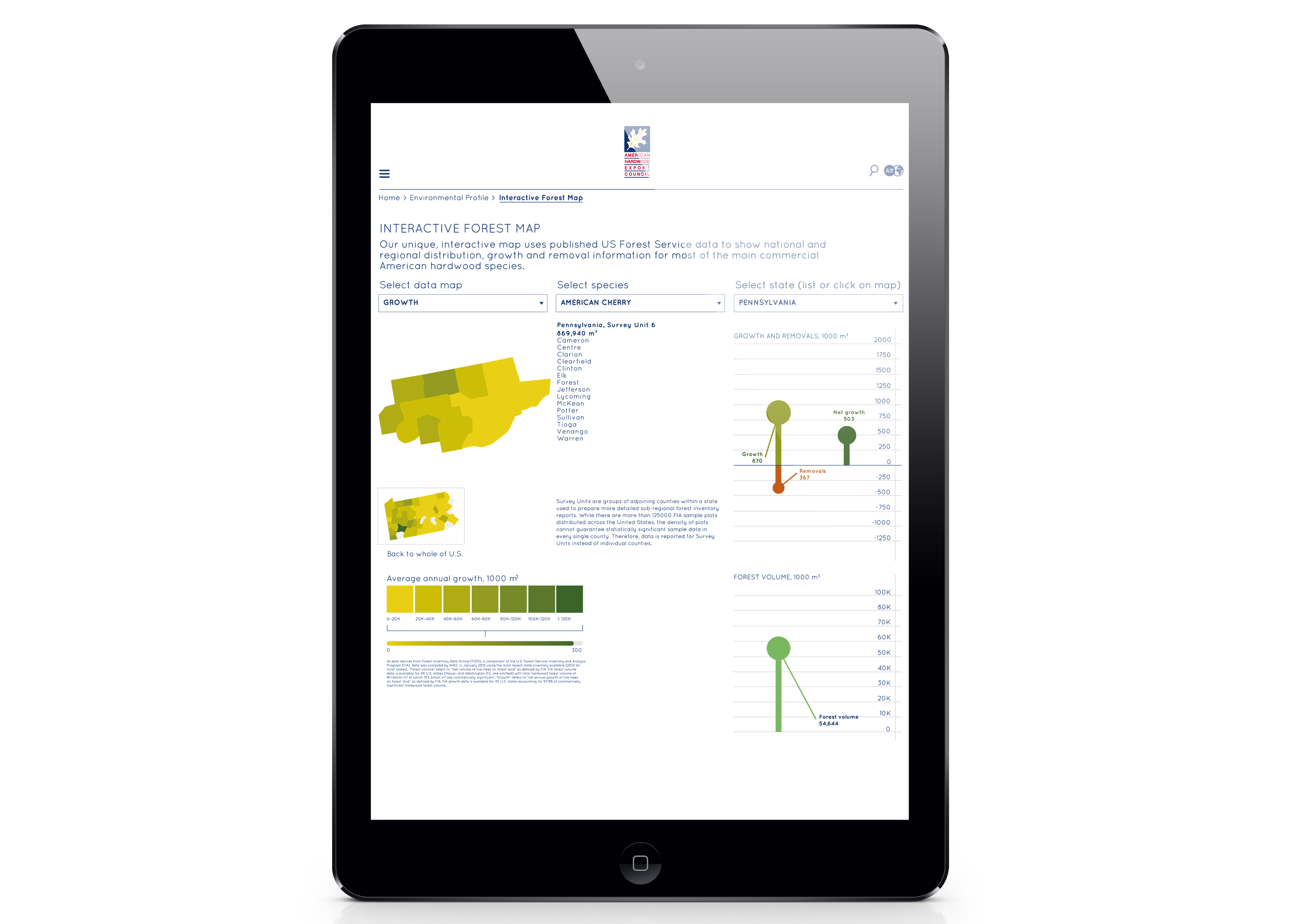 American Hardwood Export Council lancia il nuovo sito web: caratterizzato dall’interattiva mappa sulla sostenibilità delle foreste