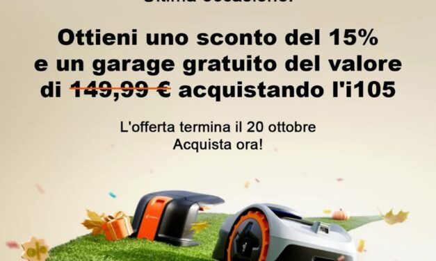 Taglio intelligente e senza sforzo: Navimow i105 in promozione per due settimane a ottobre